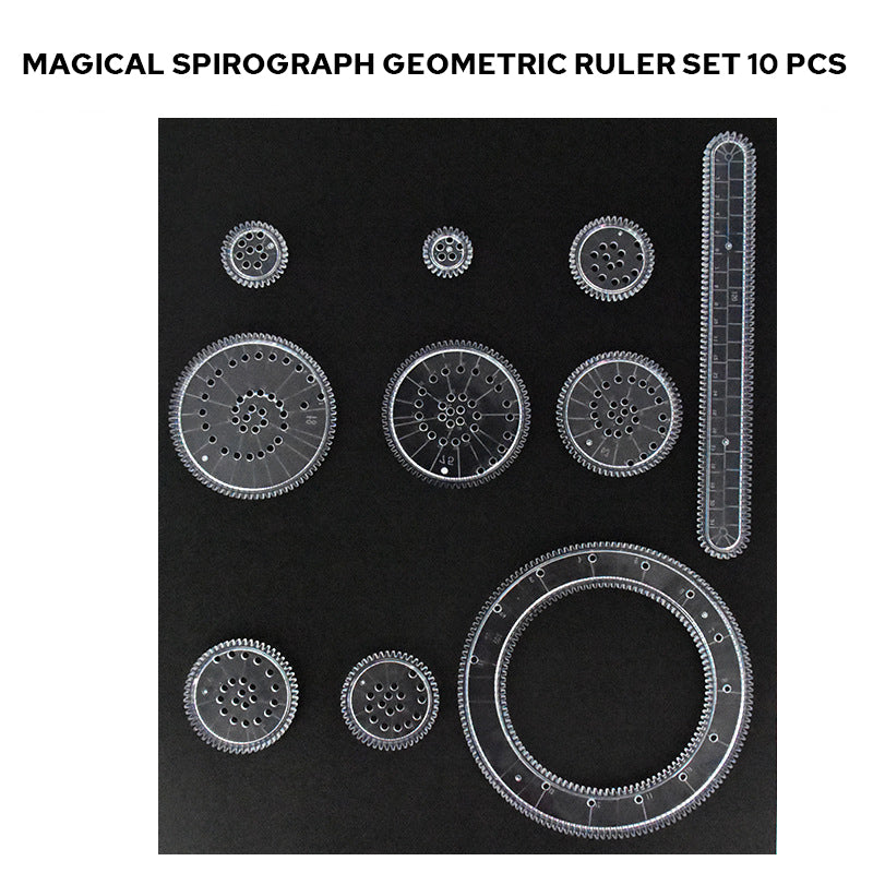 Magical Spirograph Geometric Ruler Set
