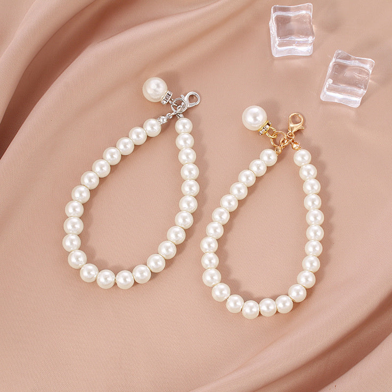 Pearl Chain Key Pendant