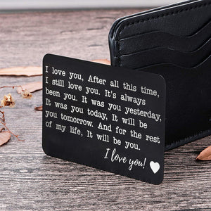 Stainless Steel Card Lettering Gift Wallet Holder