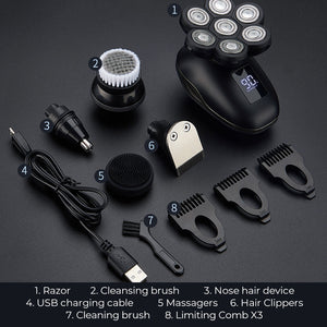 Upgraded 7D 5-In-1 Electric Hair Shaver