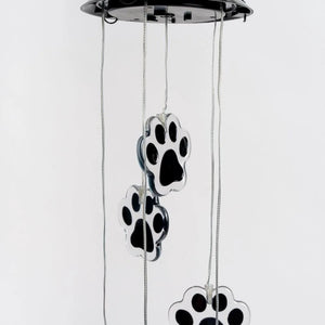 Paw Prints Solar Wind Chime