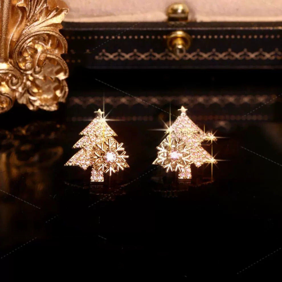 🎄EARLY CHRISTMAS SALE🎄 Rotatable Christmas tree earrings