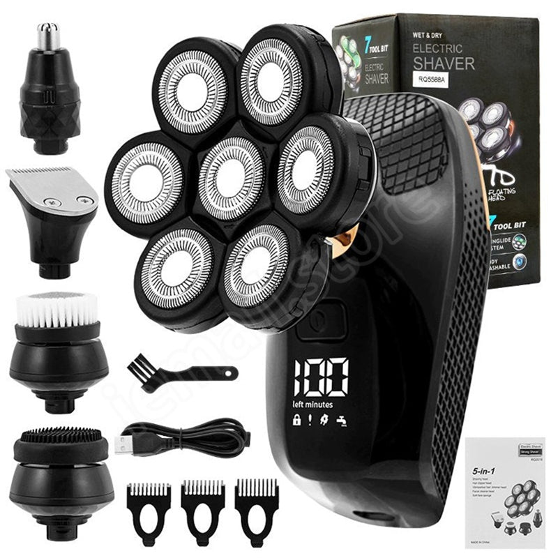 Upgraded 7D 5-In-1 Electric Hair Shaver