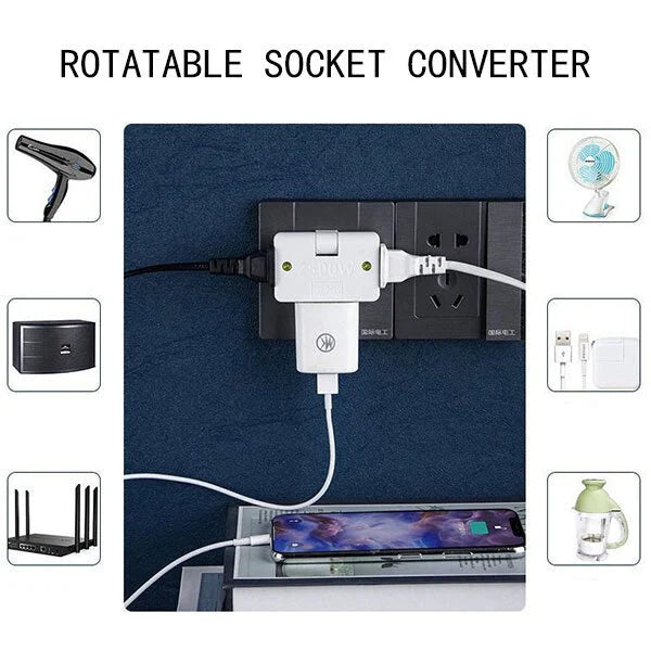 Rotatable Socket Converter (3 PCS)