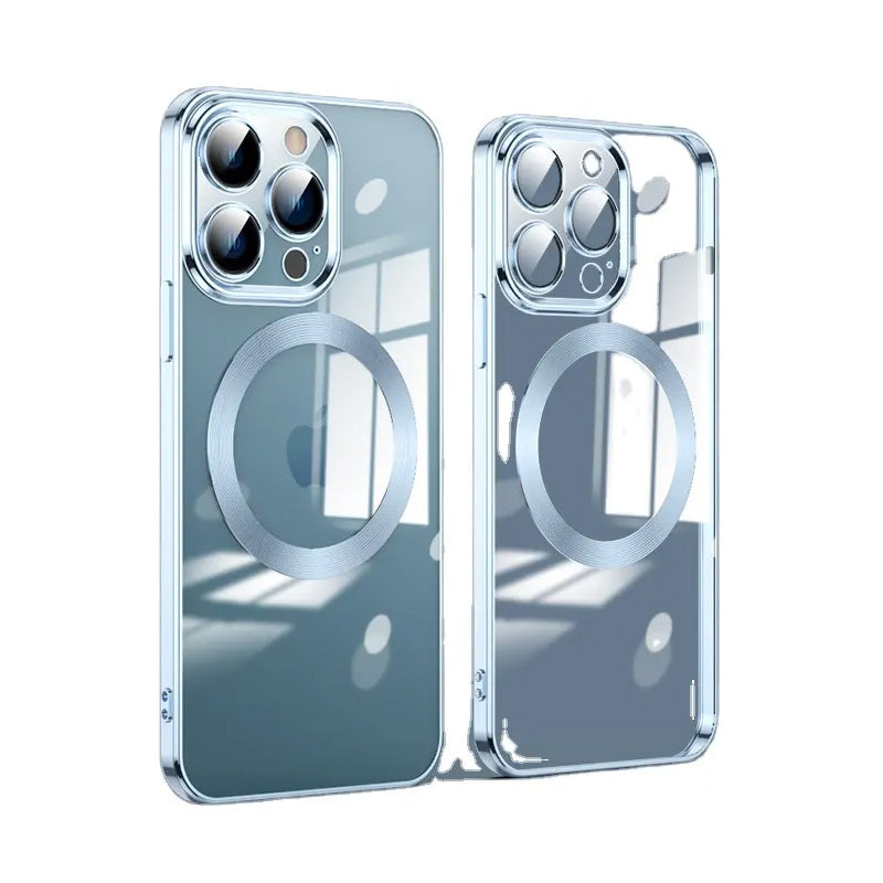 Electroplating Wireless Magnetic Charging All-Inclusive Lens Case for iPhone