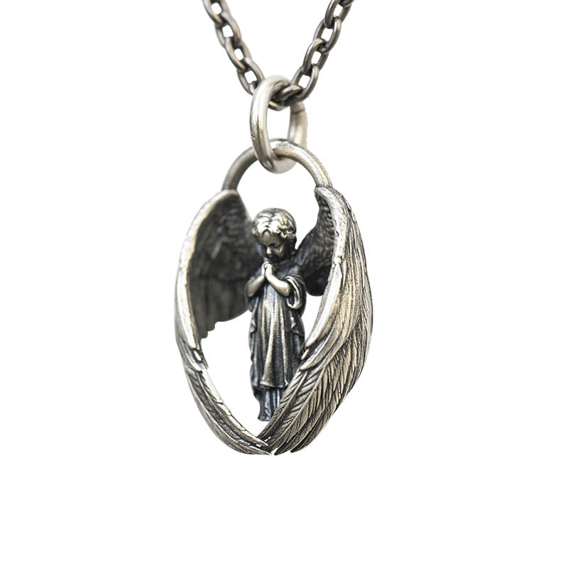 Praying Angel Pendant Necklace