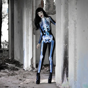 Halloween Sexy Skull Bodysuit