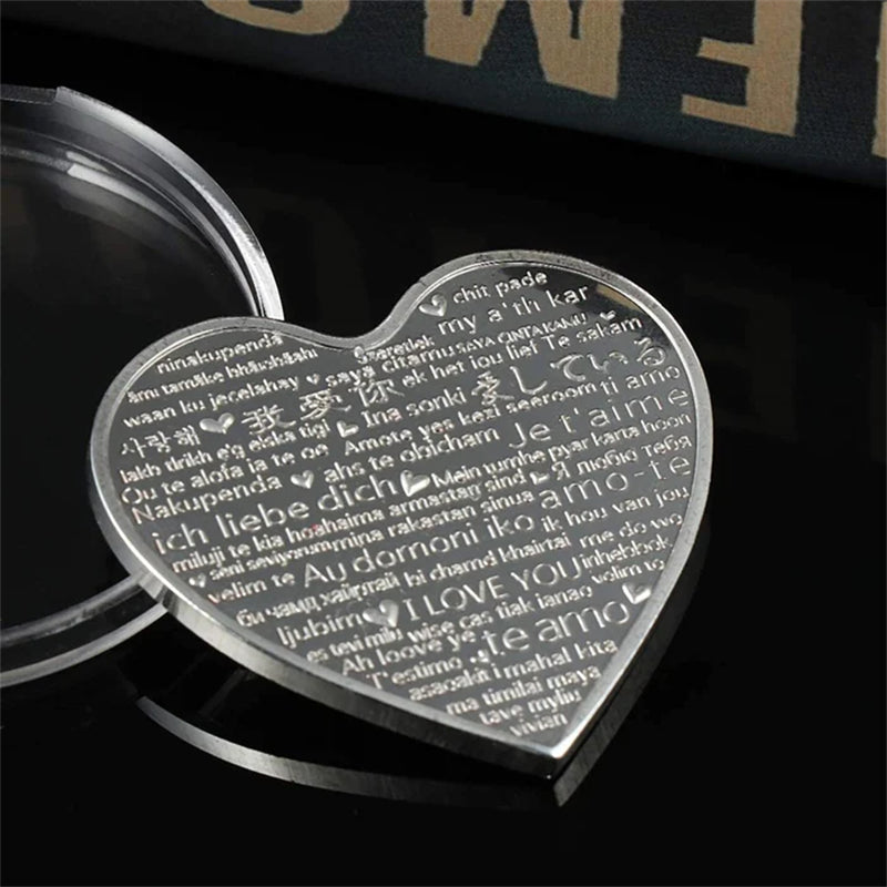 Rose Heart-Shaped Commemorative Coin