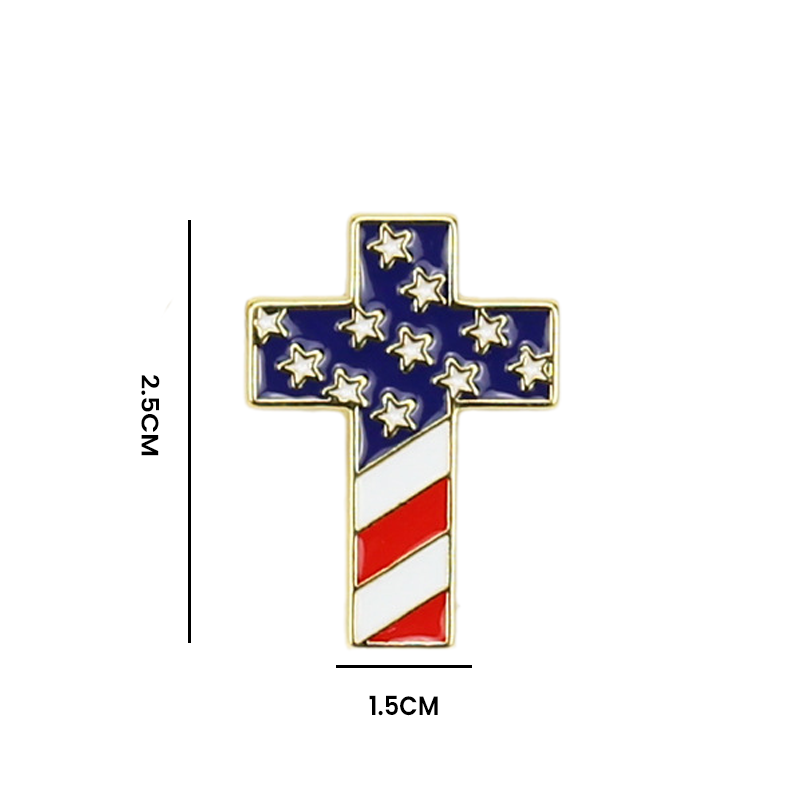 Adorable American Cross Pin