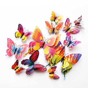 3D Butterfly Wall Mural Stickers