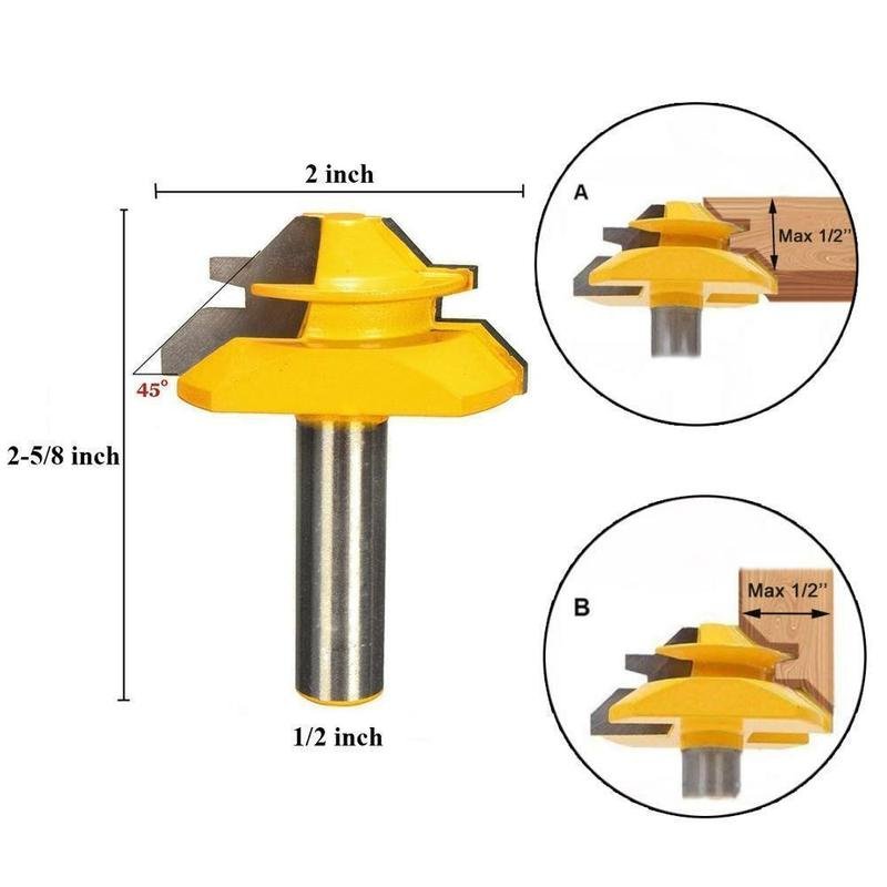 45 Degree Lock Miter Router Bits