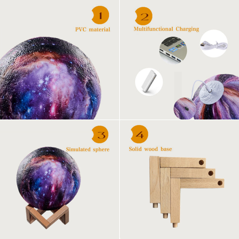 Galaxy Moon Lamp