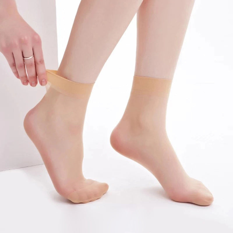 Ankle High Clear Women's Socks (10 Pairs)