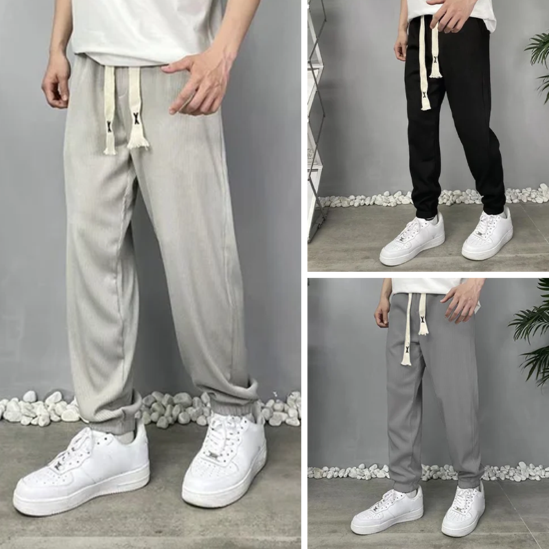 Loose Ice Silk Trousers