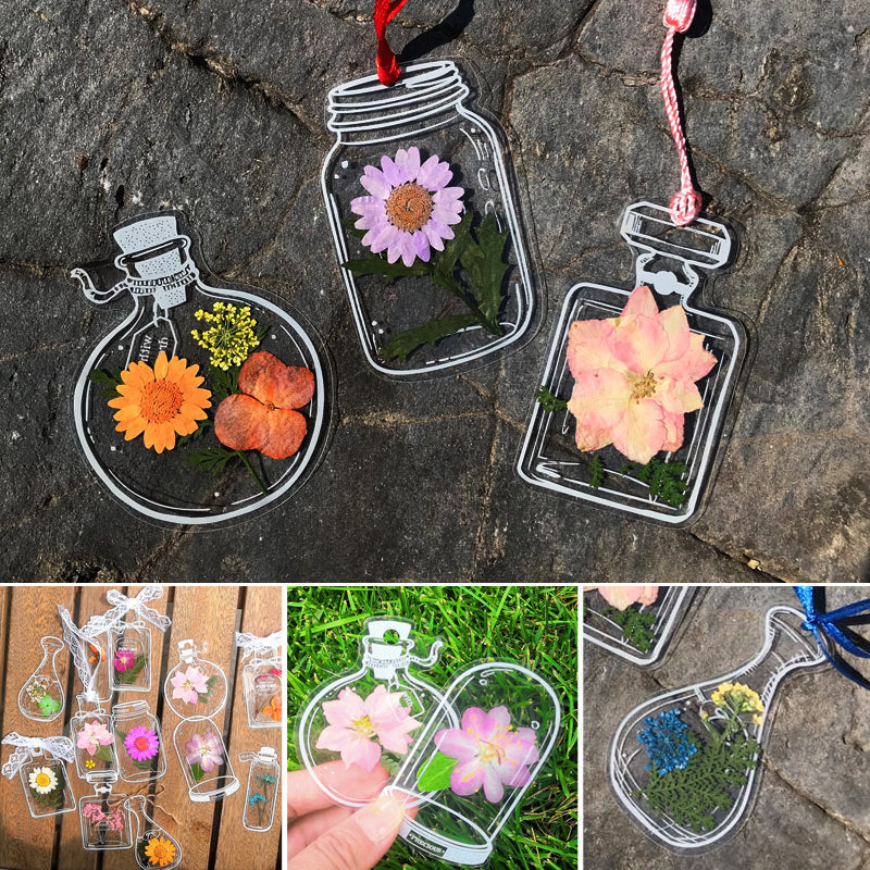 Beautiful Transparent Dried Flower Bookmarks