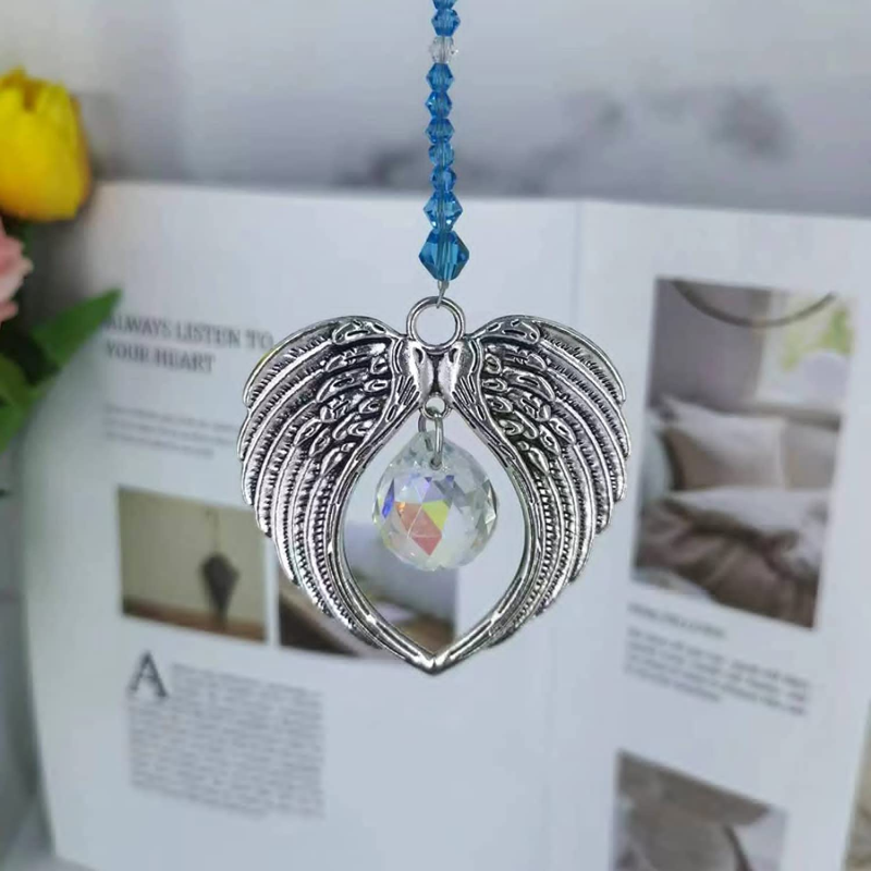 Colorful Angel Wings Memorial Ornament