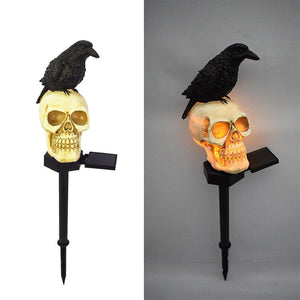 Halloween Solar Skull Crow Decorative Lights