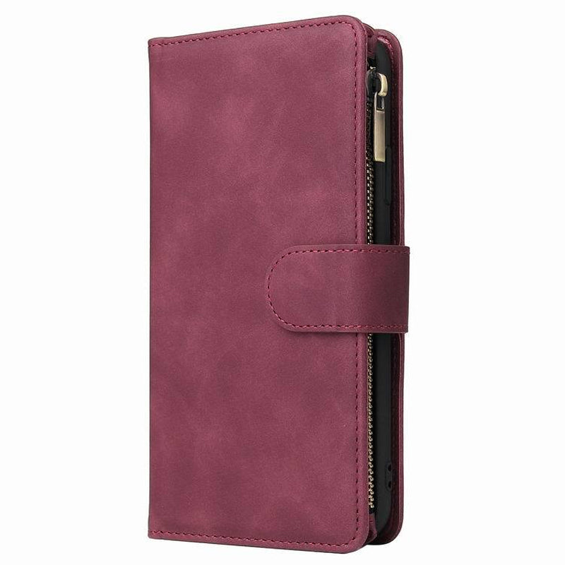 Multi-card Zipper Pocket Leather Case for iPhone