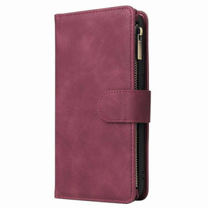 Multi-card Zipper Pocket Leather Case for iPhone