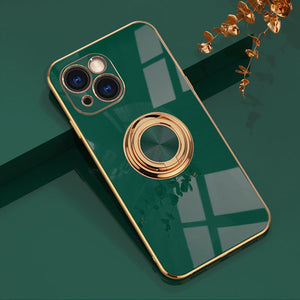 Plated Case with Ring For iPhone