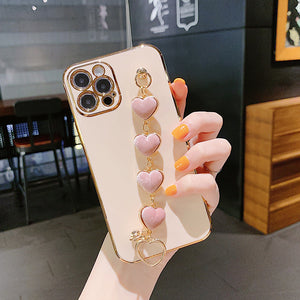 Soft Bracelet Love Heart Case for iPhone