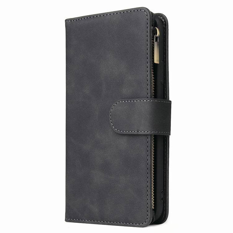 Multi-card Zipper Pocket Leather Case for iPhone