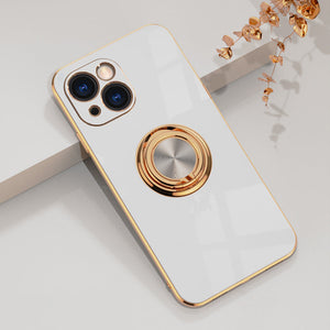 Plated Case with Ring For iPhone