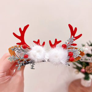 Reindeer Antlers Xmas Hair Clip