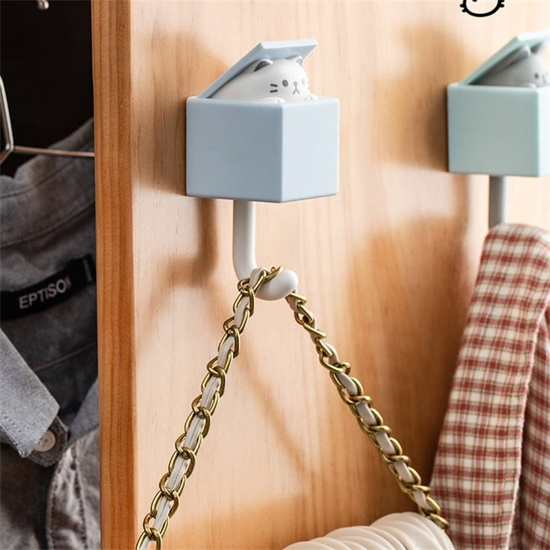 Cute Cat Key Hook Wall Decoration