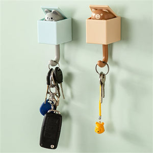 Cute Cat Key Hook Wall Decoration