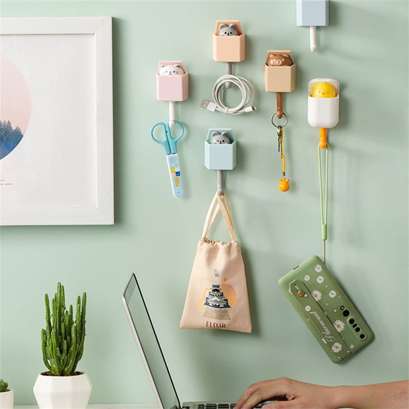 Cute Cat Key Hook Wall Decoration